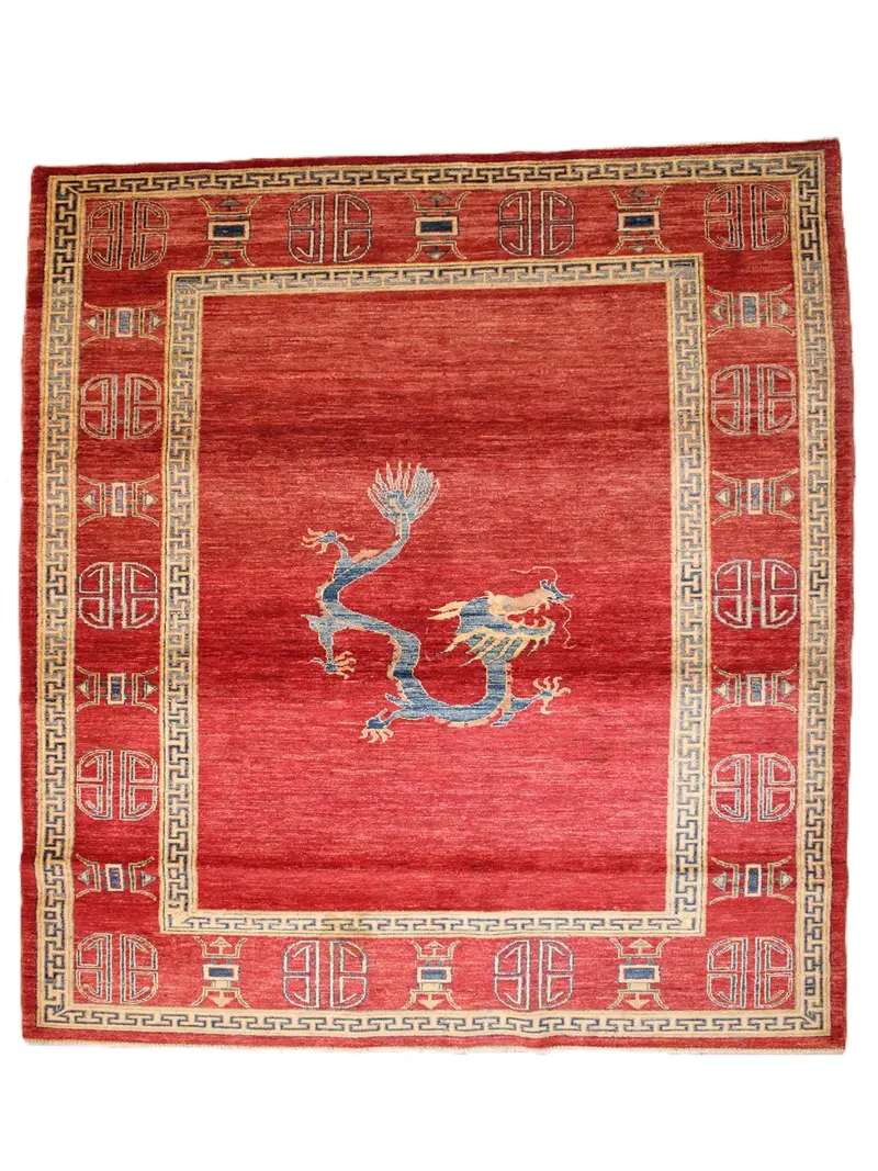 New Caucasian Chinese Dragon Carpet  215x176
